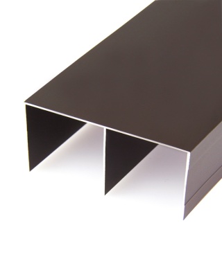 3.ПАРТНЕР Направляющая верх. двухполоз., Бронза матовая (6м) Econom